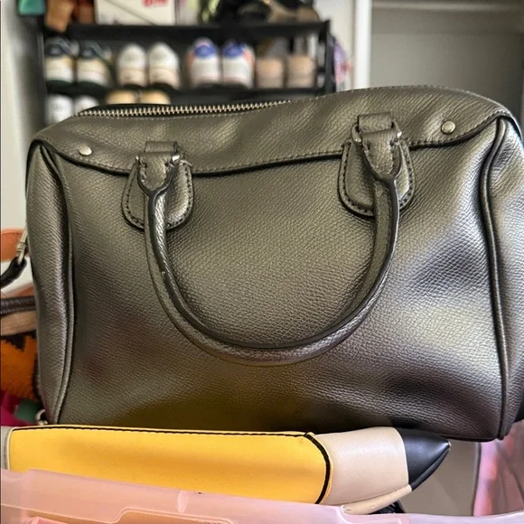 Coach Metallic Silver Handbag - Picture 2 of 7